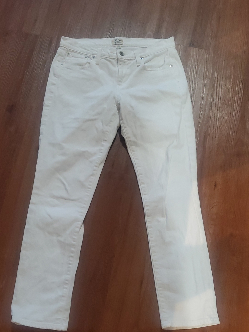 J. Crew White Slim Broken-In Boyfriend Jeans